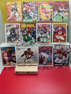 Derrick Thomas KC Chiefs vintage lot of 12 w/ Christian Okoye